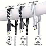 Кабель USB - Lightning 3м в оплетке для Apple iPhone, iPad, iPod, прочный зарядный шнур, фото 5