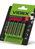 Батарейка AA LR6 Videx Turbo Alkaline лужна 1.5В, надійне джерело живлення для техніки та іграшок
