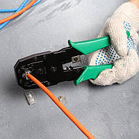 Обжимний інструмент Обтискач мережа RJ45 RJ11 RJ12 стрипер сталевий