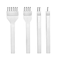 Набір ромбоподібних пробійників для шкіри, 4 шт, крок 5 мм