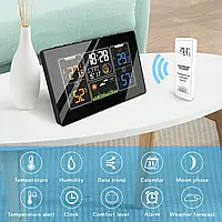 Метеостанція бездротова з барометром РК 5.6" виносний датчик PT201C ля вимірювання температури і вологості