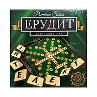 Настільна гра Ерудит 2в1 УКР+РУС, 110 дерев’яних фішок, Scrabble для всієї родини