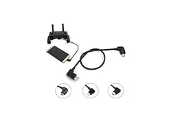 Кабель OTG MicroUSB 28 см для пультів DJI Spark, Mavic Pro та Air