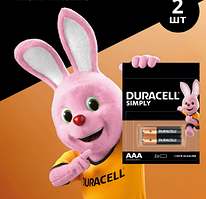 Батарейка AAA LR03 Duracell Simply лужна 1.5В алкалінова довговічна для пультів, іграшок, електроніки та годинників