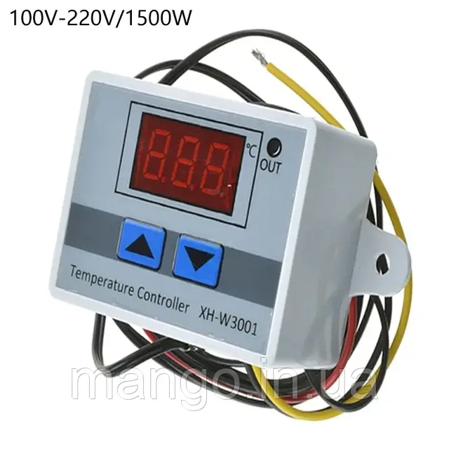 Термостат XH-W3001 цифровий, 220В 1500Вт, регулятор температури -50~110°C, фото 1