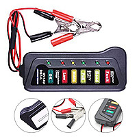 Тестер автомобільного акумулятора та генератора 12В TIROL, перевірка АКБ і стартових можливостей