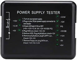 Тестер блоків живлення ATX BTX ITX PSU 20/24 pin SATA Molex для ПК, перевірка БЖ