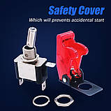 Тумблер-перемикач живлення 12В 20А з LED підсвіткою, червоний вимикач для авто та техніки, фото 8