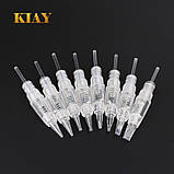 Модульна голка 1R 0.18мм 10шт, Nano картридж для перманентного макіяжу, тату голки, фото 6