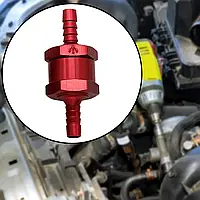 Червоний алюмінієвий зворотний клапан 6 мм для паливних насосів направлений