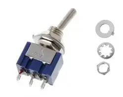 Вимикач тумблер MTS-103 трипозиційний ON-OFF-ON, 250В 3А для живлення пристроїв