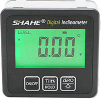 Електронний кутомір магнітний SHAHE, рівень, транспортир-інклінометр з цифровою індикацією