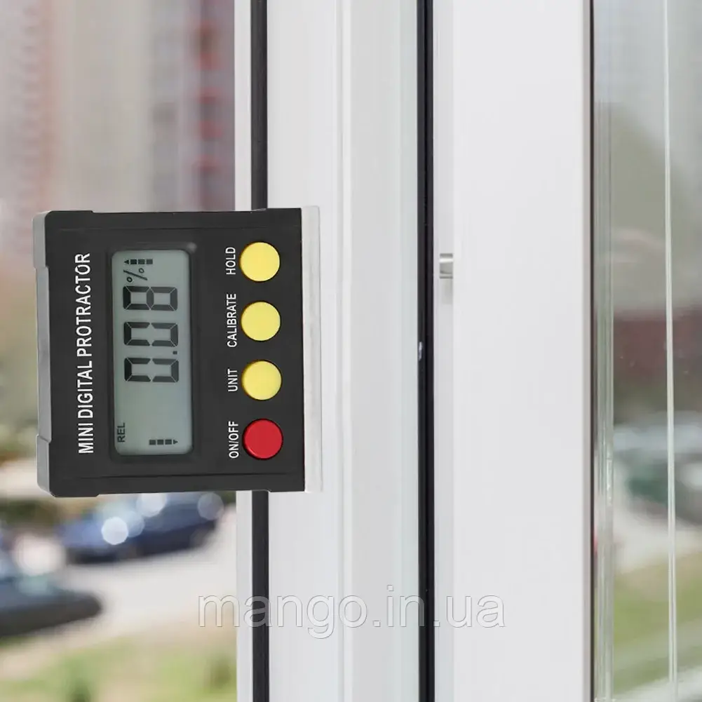 Електронний кутомір Mini 360 MT-2010, магнітний рівень і транспортир з цифровою індикацією, фото 1