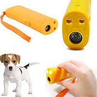 Ультразвуковий відлякувач собак 3в1 з ліхтариком і режимом дресирування, компактний прилад