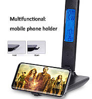 Настільна LED лампа TX26C0 з бездротовою зарядкою 10Вт, ЖК-дисплеєм та сенсорним керуванням, чорна