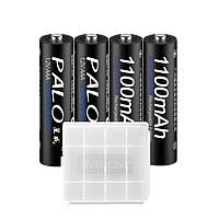 Акумулятор AAA 1.2В 1100мАг 4шт Ni-MH PALO в боксі для фотоапаратів та електроприладів