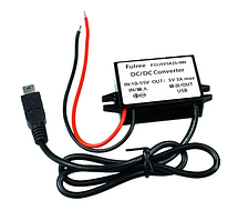 Перетворювач напруги 24/12В у 5В 3А з 2xUSB, для авто, прихована проводка, універсальний блок живлення