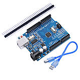 Arduino Uno R3 плата ATmega328PB з USB Type-C, контролер AVR з чипом CH340G для DIY проєктів та навчання, фото 4