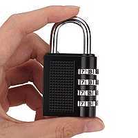 Замок навісний кодовий 41 мм, 4 цифри, цинковий сплав, універсальний для дверей, шаф, сейфів та валіз