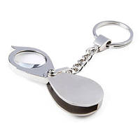 Скло збільшувальне 20x кишенькова міні лупа-брелок компактна, захисний корпус