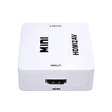 Конвертер AV RCA в HDMI відео та аудіо, Full HD 1080p адаптер для телевізора і монітора, фото 2