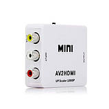 Конвертер AV RCA в HDMI відео та аудіо, Full HD 1080p адаптер для телевізора і монітора, фото 6