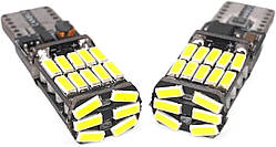 Лампа світлодіодна T10 W5W 26 SMD 4014 набір 2 шт з Canbus обманкою білий колір