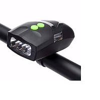 Ліхтар та сигнал 2в1 для велосипеда, яскраве світло та гучний дзвінок-гудок на кермо, універсальна установка на кермо