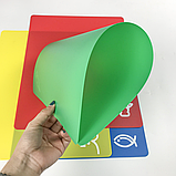 Набір кухонних розділювальних дощок 4шт гнучкі 33×27×0.25 см, кольорові, поліпропілен, фото 4