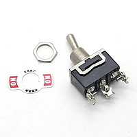 Перемикач тумблер живлення E-TEN 1121 250 В 15 А ON-ON, подвійний двополюсний металевий