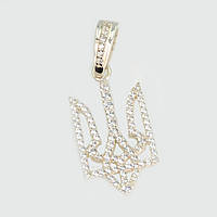 Срібна підвіска герб в фіанітах