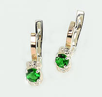 Срібні сережки із золотом