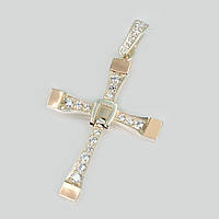 Срібний хрест із накладками із золота