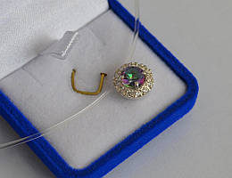 Срібна підвіска на волосіні