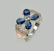 Срібна кільця з напайками із золота