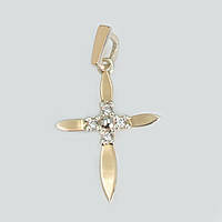 Срібний хрестик із золотими вставками