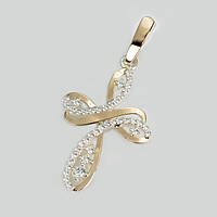 Срібний хрестик із золотими вставками