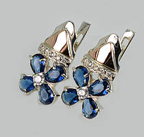 Срібні сережки із золотими накладками