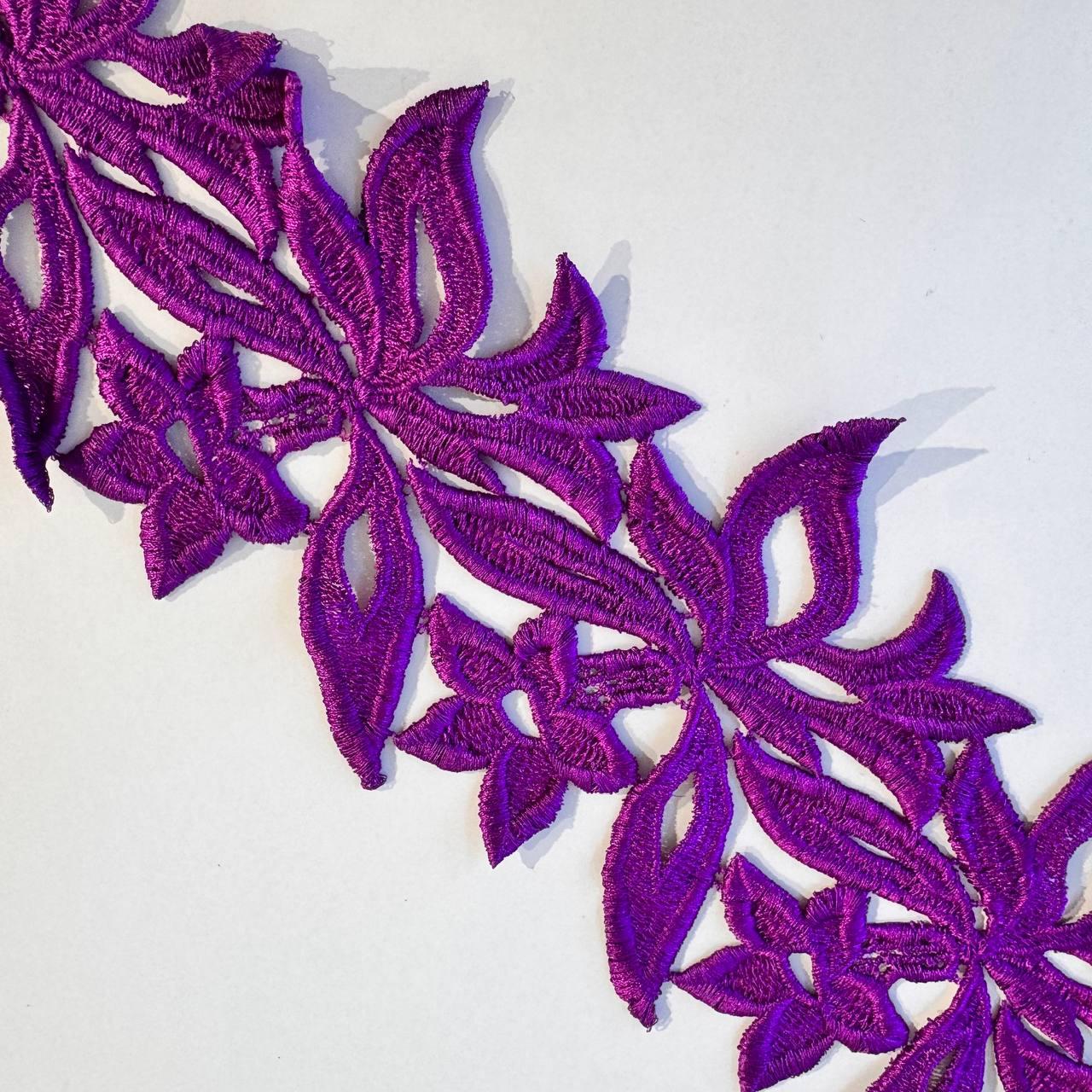 Мереживний фрагмент 13х11см, колір Magenta, (пара)