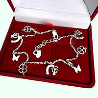 Срібний браслет на ногу, Бр1042