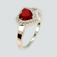 Срібна кільця із золотими вставками