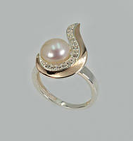 Срібна кільця із золотими вставками