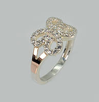 Срібна кільця із золотими вставками