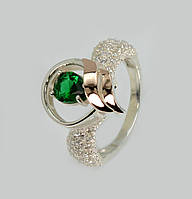 Срібна кільця із золотими вставками