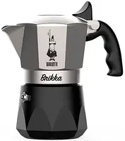 Гейзерна кавоварка Bialetti Brikka New на 2 чашки, 100 мл, з алюмінію, для кави, з клапаном для пінки