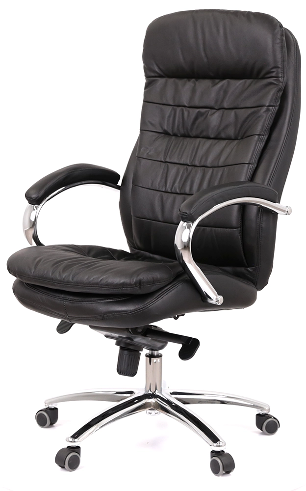 Крісло офісне Валенсія МВ шкіра LC-A black (АКЛАС-ТМ)