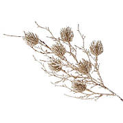Декоративна гілка 51 см Штучні матеріали для декору та флористики для створення ніжних і світлих композицій Шампань