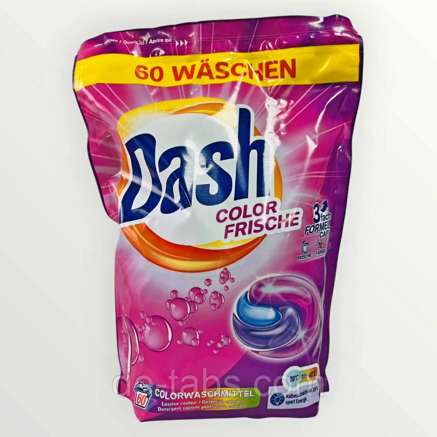 Dash Color Frische 3в1 60 шт капсули для прання