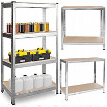 Стелаж металевий 180x90x40 Siker G9040 4 полиці для комори гаража підвалу офісу складу магазину, фото 2