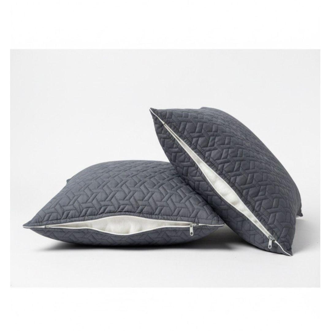 Чохол на подушку 50х70 см, стьобаний сірий, фото 1